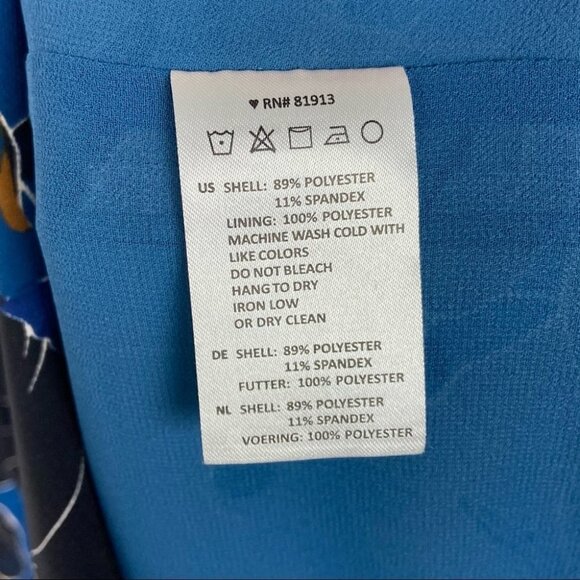 Nordstrom Cooper & Ella Matilda Mini Dress Blue Floral Size Large Ruffle Boho L - Picture 8 of 10